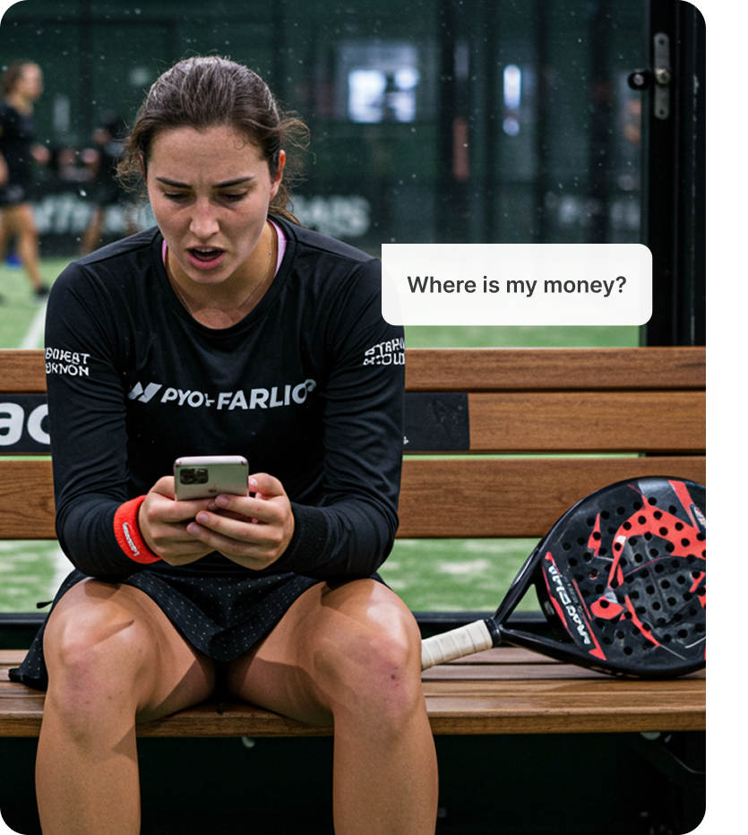 Athlete payment challenges illustration